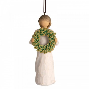 Willow Tree Magnolia Wreath Hanging Ornament, SKU 28014