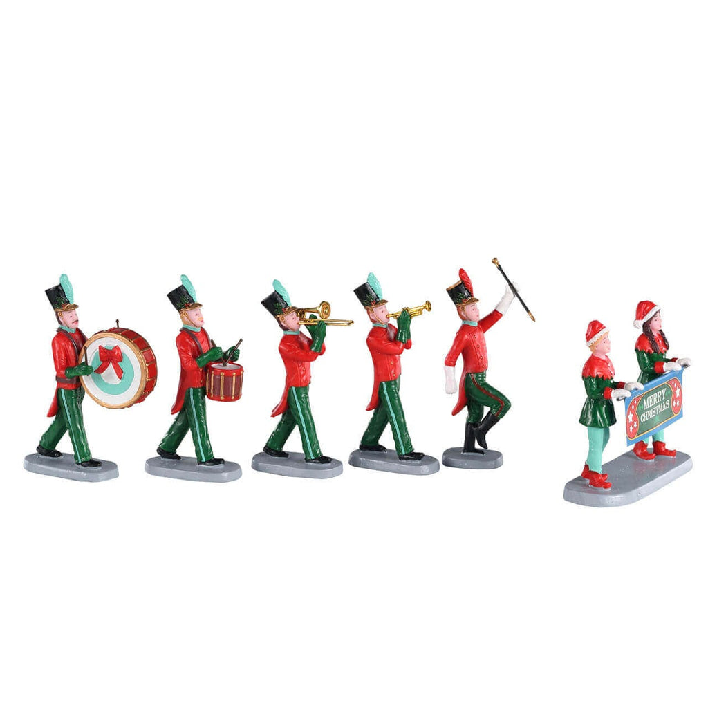 Lemax Christmas on Parade set of 6 – front view – SKU 03515