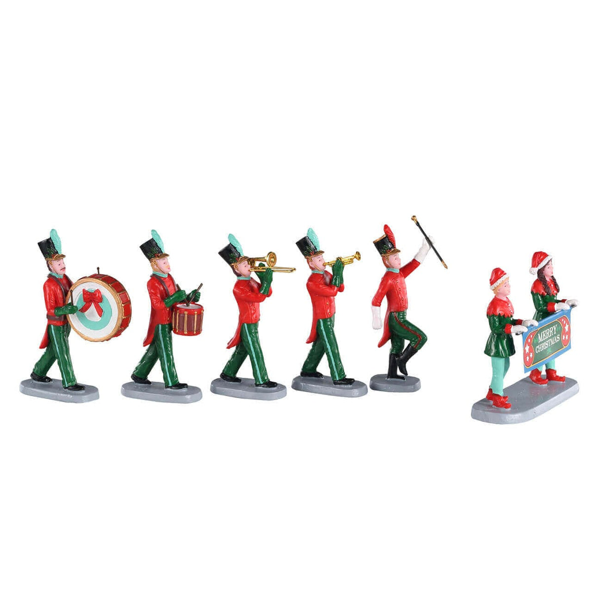 Lemax Christmas on Parade set of 6 – front view – SKU 03515