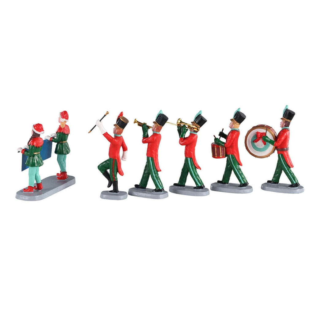 Lemax Christmas on Parade set of 6 – alternate angle – SKU 03515