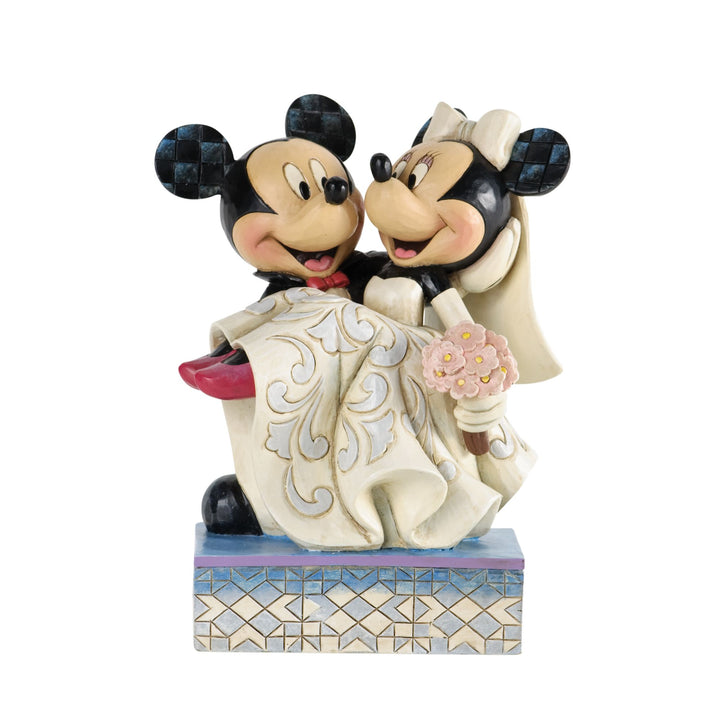 Mickey and Minnie Congratulations wedding figurine – front view