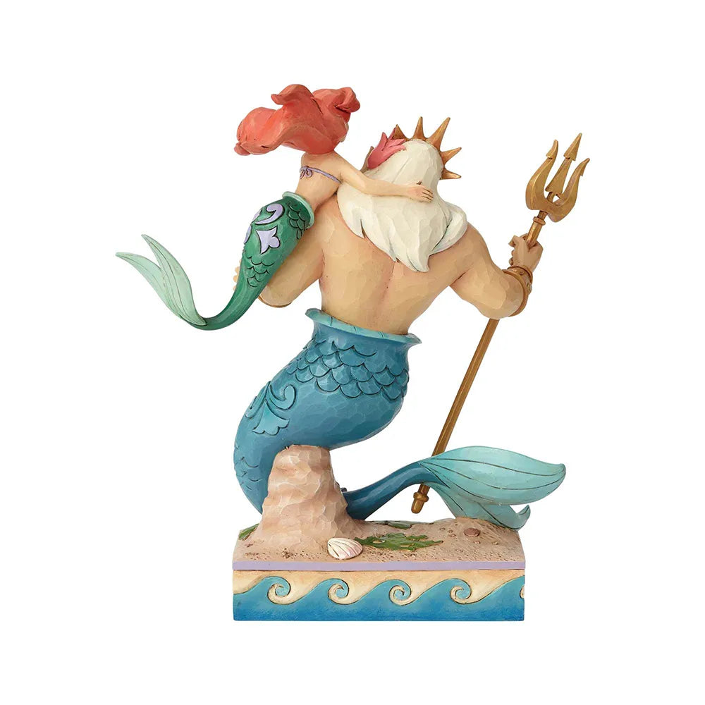 Jim Shore Disney Traditions Ariel and King Triton figurine rear view