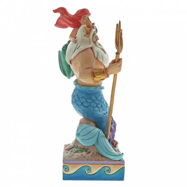 Jim Shore Disney Traditions Ariel and King Triton figurine side view