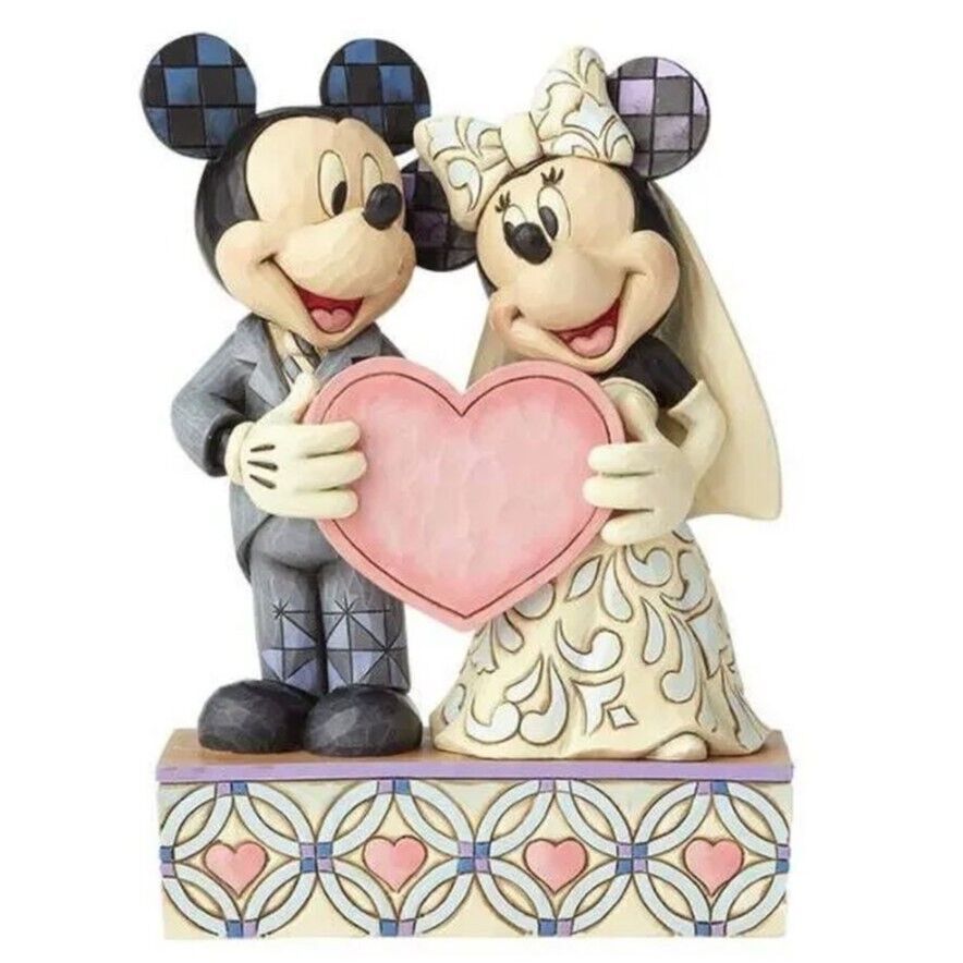 Mickey and Minnie Two Souls One Heart wedding figurine – front view