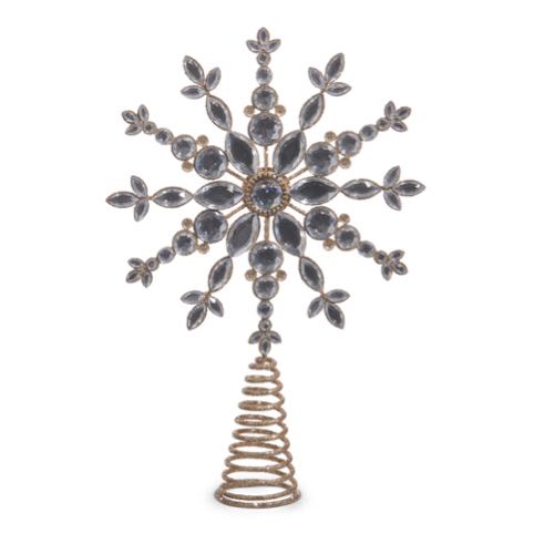 RAZ Imports Silver Jeweled Star Christmas Tree Topper, 12 in, SKU 4516291