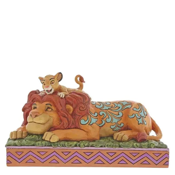 Simba and Mufasa Lion King figurine angled view