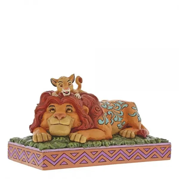 Disney Traditions Simba and Mufasa figurine rear view