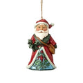 Jim Shore Heartwood Creek Santa with Bag and Holly Hanging Ornament, SKU 6001424