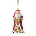 Jim Shore Heartwood Creek Santa with Cat in Basket Hanging Ornament, SKU 6003357
