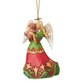 Angel Holding Puppy hanging ornament – front view