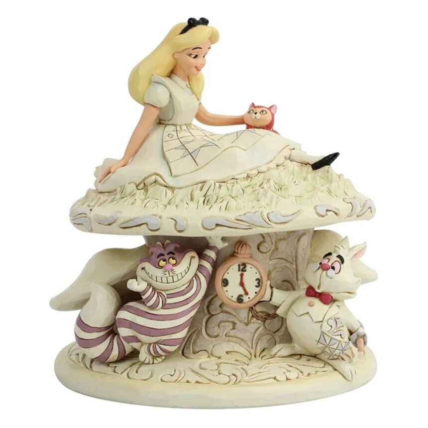 White Woodland Alice in Wonderland Whimsy and Wonder figurine front view