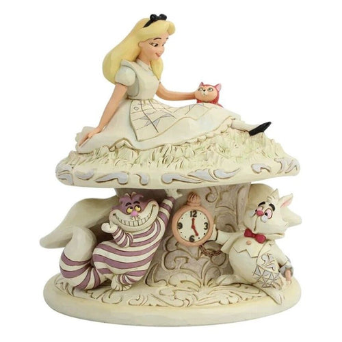 White Woodland Alice in Wonderland Whimsy and Wonder figurine front view