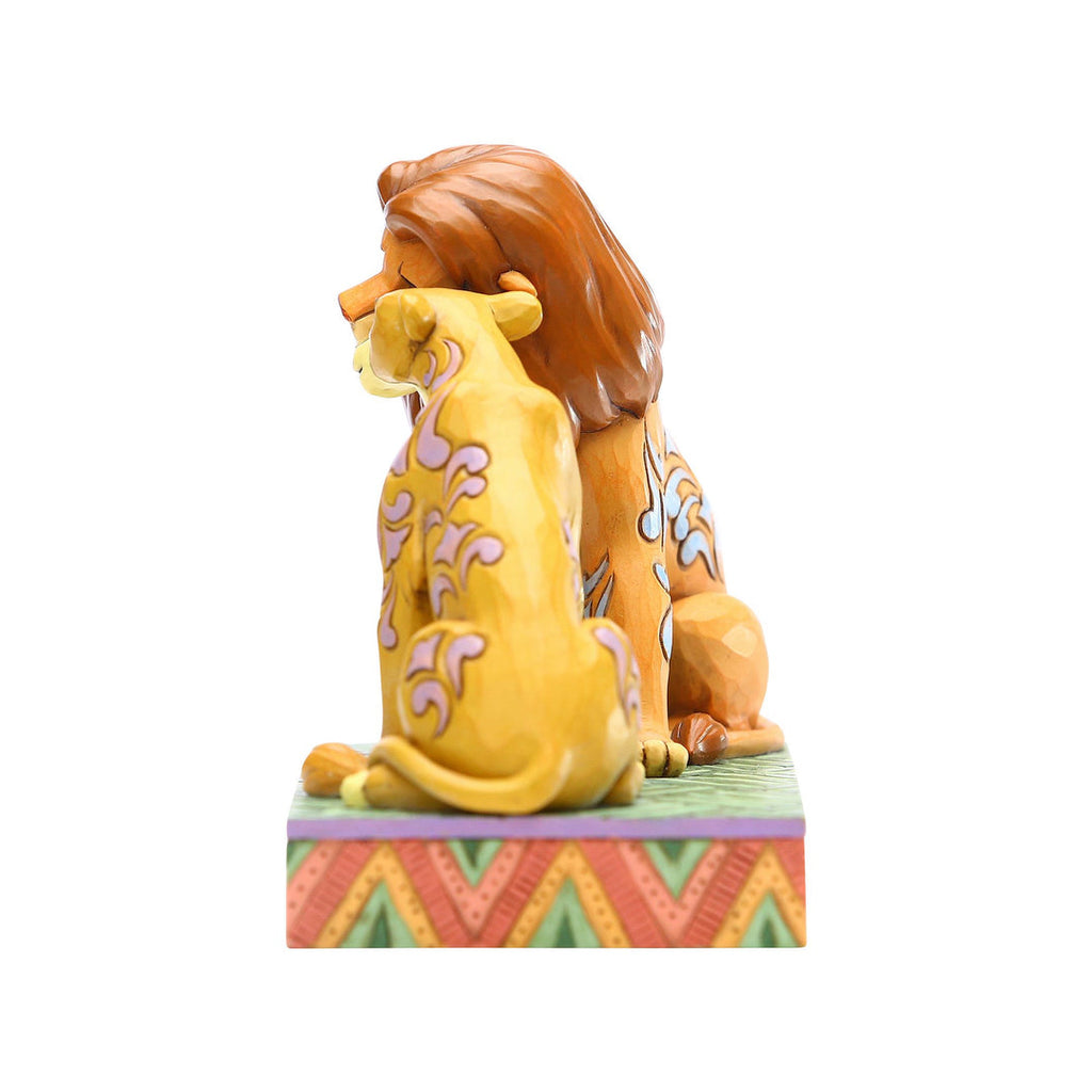Simba and Nala snuggling figurine angled view