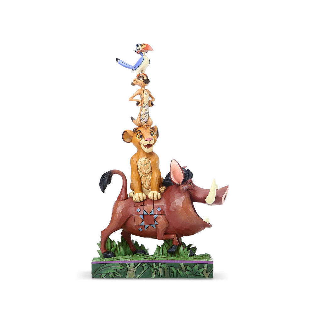 Jim Shore Balance of Nature Lion King stacked figurine front view