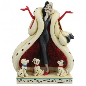 Jim Shore Disney Traditions Cruella de Vil and Puppies The Cute and the Cruel Figurine, SKU 6005970