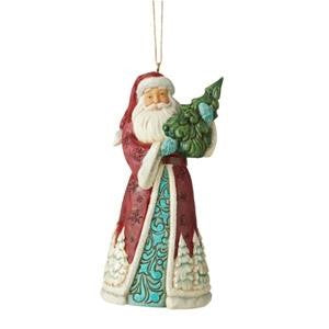 Jim Shore Heartwood Creek Winter Wonderland Santa with Tree Hanging Ornament, SKU 6006608