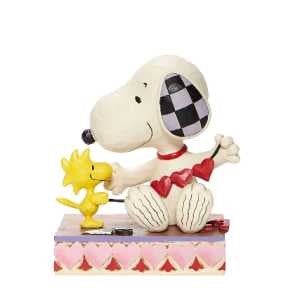 Jim Shore Peanuts Stringing Hearts Snoopy and Woodstock Figurine, SKU 6007937