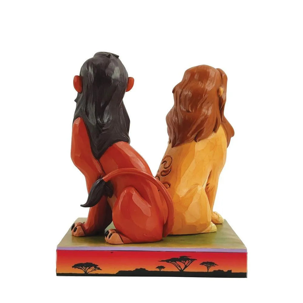 Jim Shore Disney Traditions Simba and Scar Proud and Petulant figurine rear view