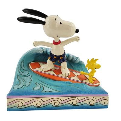 Jim Shore Peanuts Cowabunga! Snoopy and Woodstock Surfing Figurine, SKU 6010114