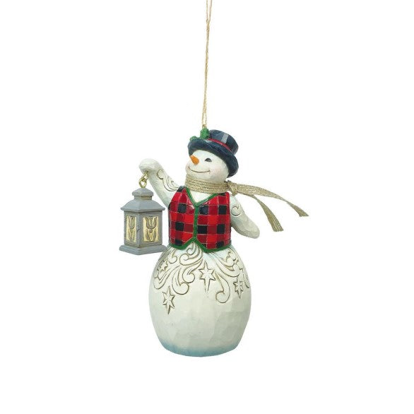 Jim Shore Country Living Snowman with Lantern Ornament, SKU 6011744