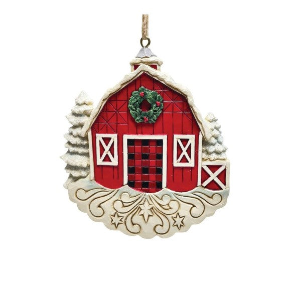 Jim Shore Country Living Red Barn Hanging Ornament, SKU 6011745