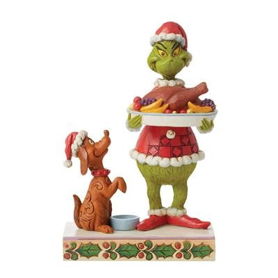 Jim Shore The Grinch and Max with Christmas Dinner Figurine, SKU 6012696