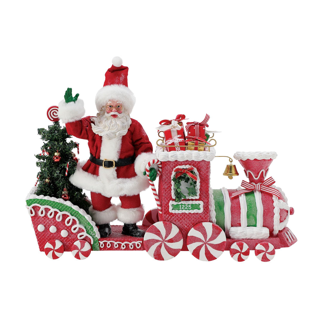 Possible Dreams Candy Cane Train Santa figurine – SKU 6015174