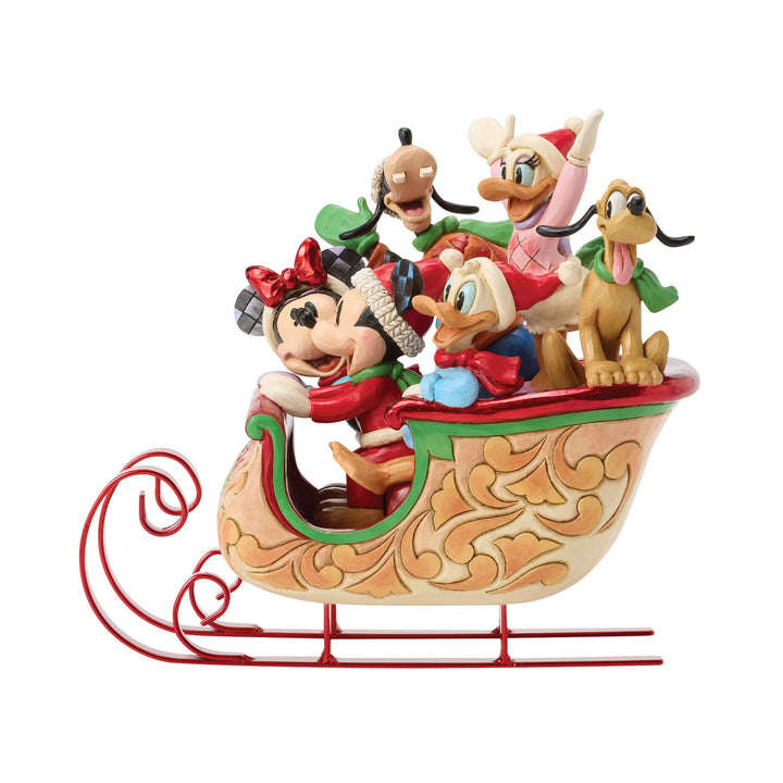 Jim Shore Mickey and Friends Sleigh alternate view