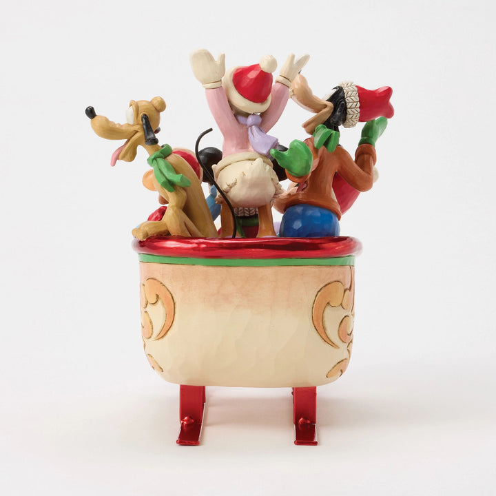 Jim Shore Mickey and Friends Sleigh product view
