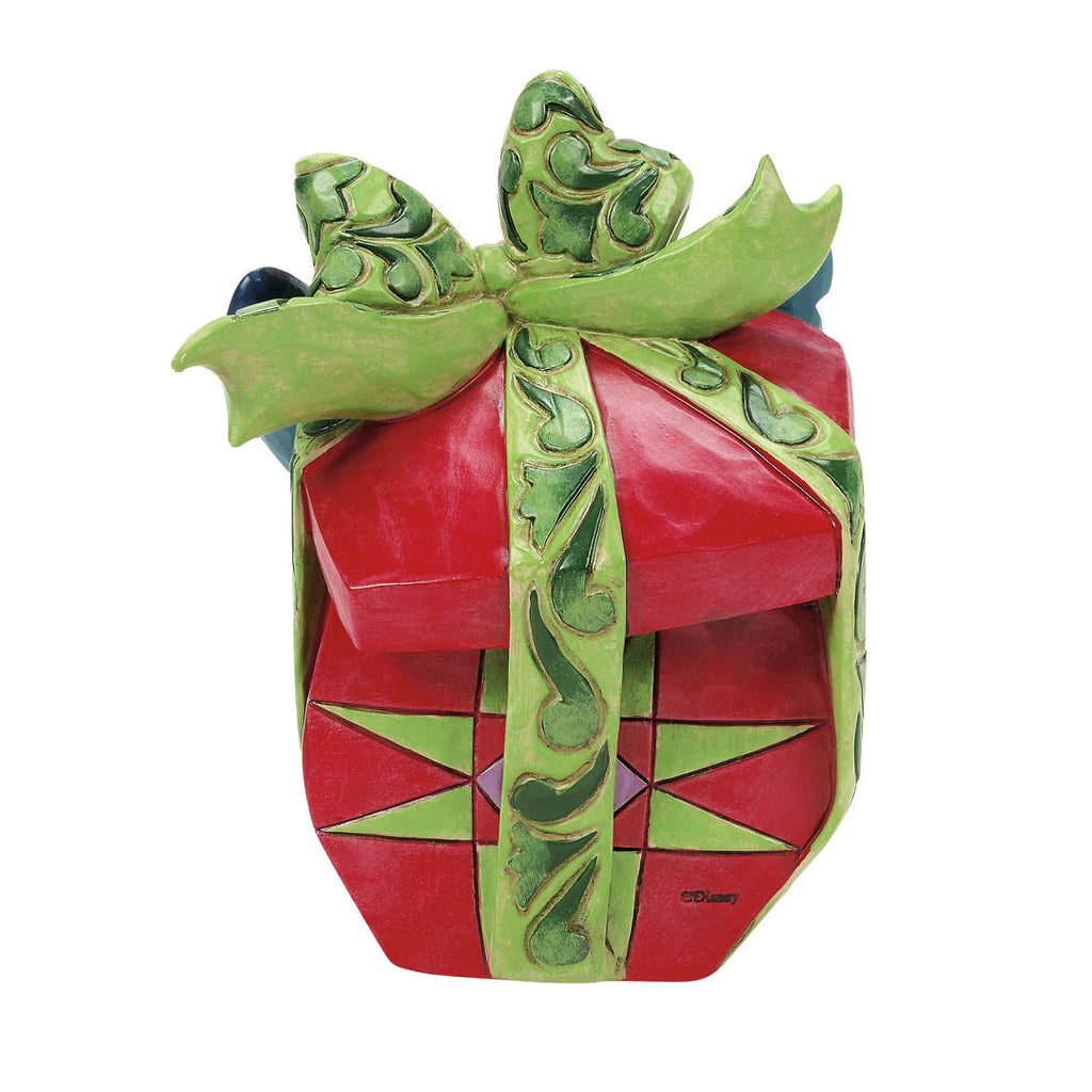 Disney Traditions Stitch Holiday Mischief figurine side detail