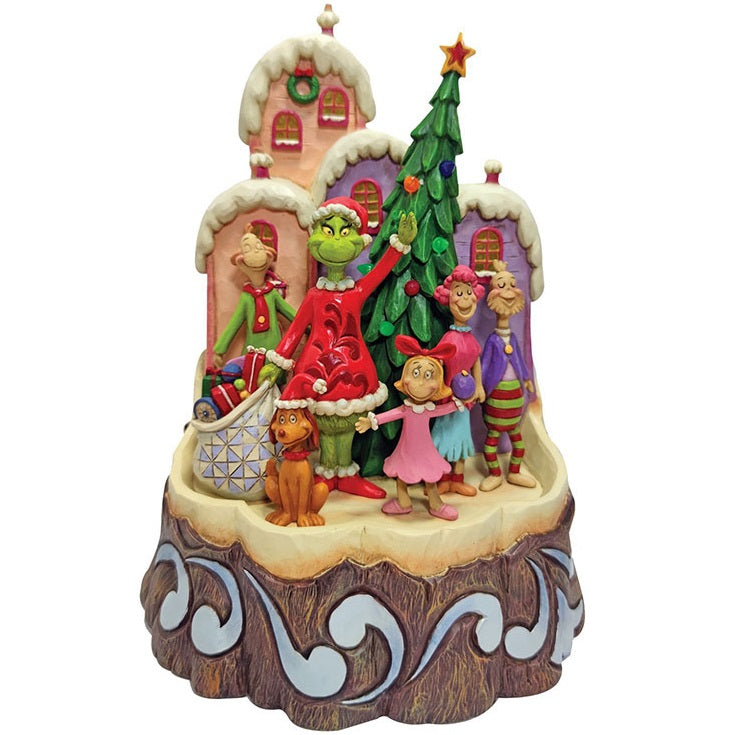 Jim Shore Grinch Lighted Carved by Heart figurine - SKU 6008890