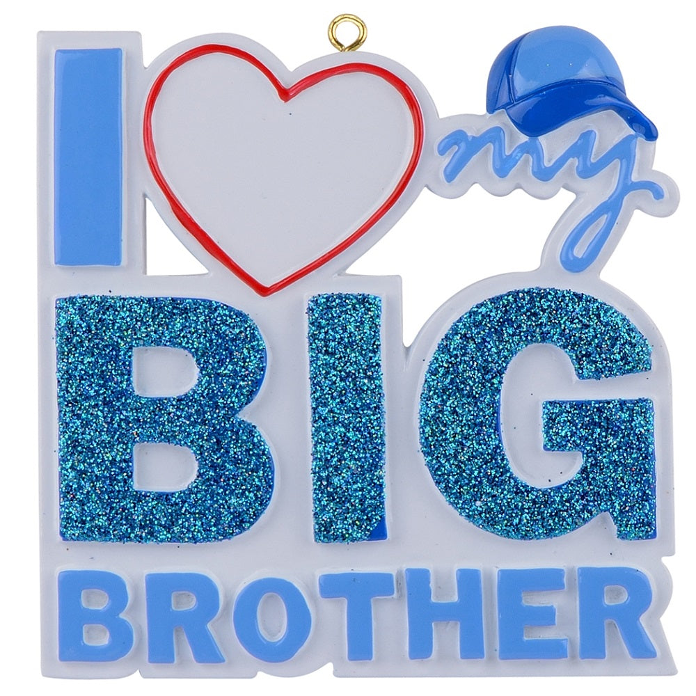 Maxora I Love My Big Brother personalised Christmas ornament – SKU PR124
