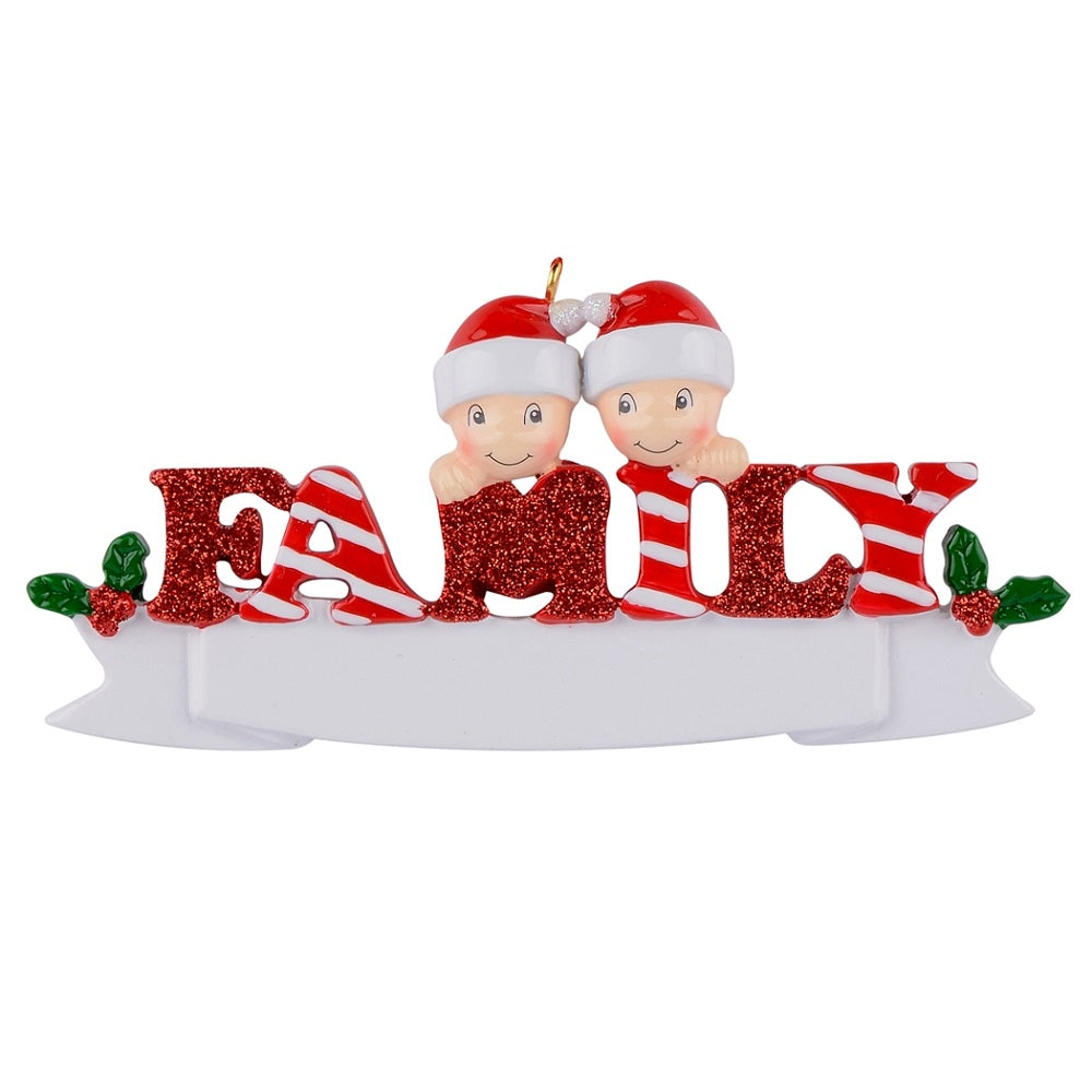 Maxora Sparkle Family of 2 Personalised Ornament – Maxora