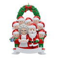 Maxora Santa Family of 9 personalised Christmas ornament – SKU PR1609-9
