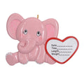 Maxora Baby Elephant Girl personalised Christmas ornament – SKU PR230G