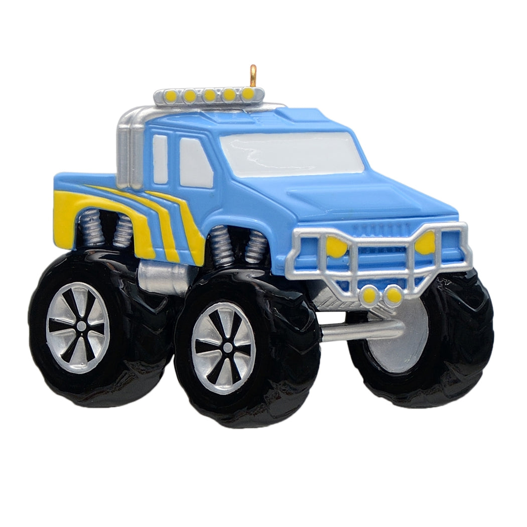 Blue Monster Truck Personalised Ornament