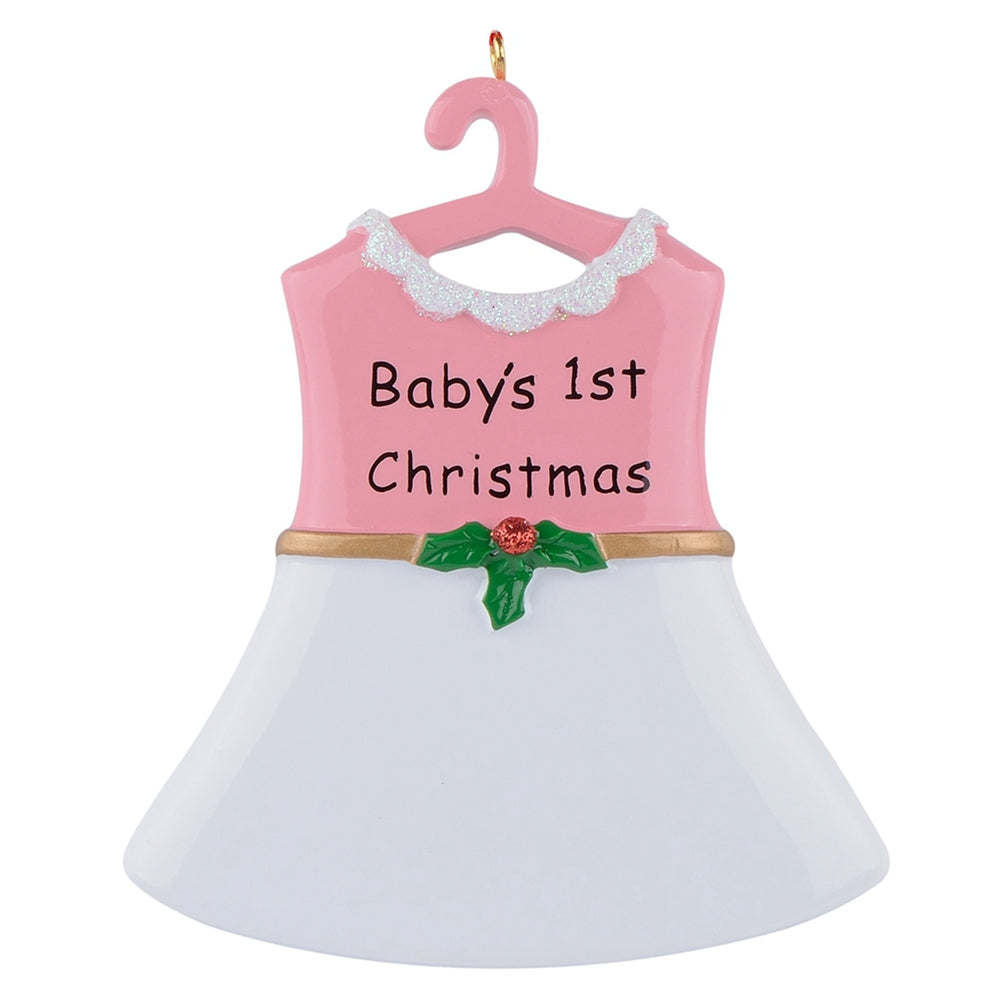 Baby Girl Skirt Personalised Ornament