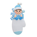 Baby Boy Mitten Personalised Ornament