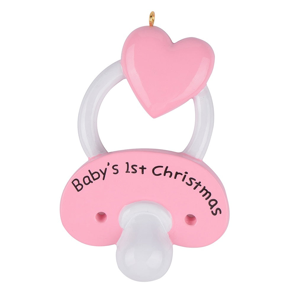 Maxora Baby Pacifier - Girl Personalised Ornament – Maxora