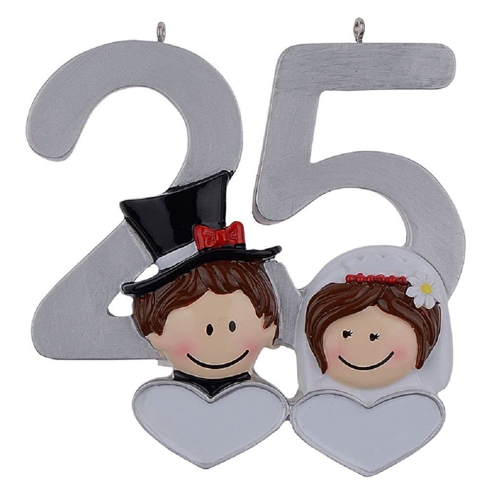 Maxora 25th Anniversary personalised ornament