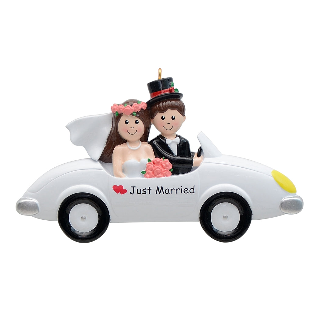 Maxora Just Married - Brown Personalised Ornament – Maxora