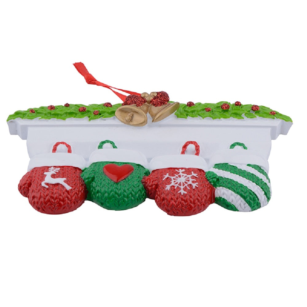 Maxora Mantel Gloves Family of 4 Personalised Ornament – Maxora