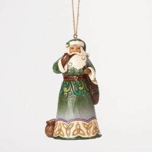 Jim Shore Heartwood Creek Irish Santa with Pipe Ornament, SKU V4041111