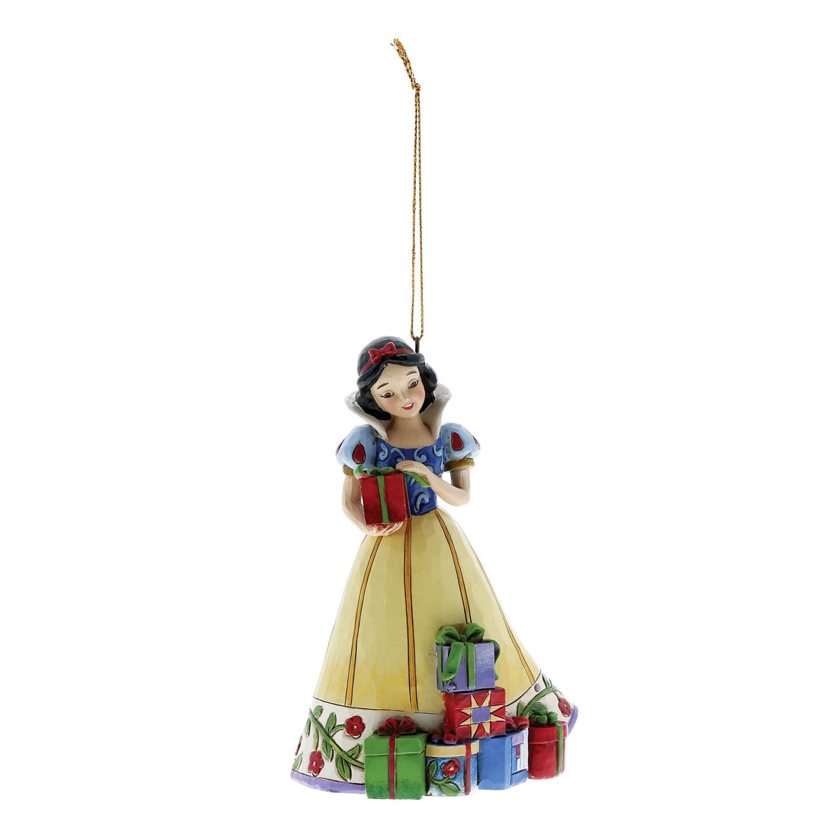 Jim Shore Disney Traditions Snow White Hanging Ornament A9046, front three-quarter view