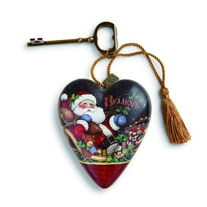 Art Hearts Believe Santa Keepsake. Original supplier product photograph.