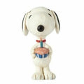 Jim Shore Peanuts Snoopy Birthday Mini Figurine. Original supplier product photograph.