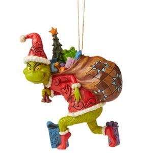 Jim Shore Grinch Tiptoeing Ornament. Original supplier product photograph.