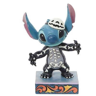 Jim Shore Disney Traditions Stitch Skeleton Figurine. Original Whitehill supplier product photograph.
