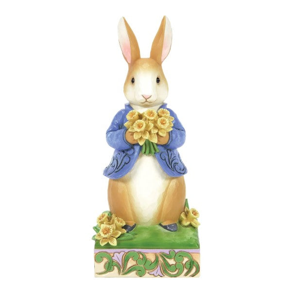 Jim Shore Peter Rabbit with Daffodils Figurine. Original supplier product photograph.