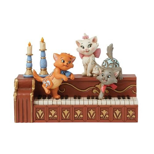 Jim Shore Disney Traditions Aristocats Kittens on Piano Figurine. Original Whitehill supplier product photograph.